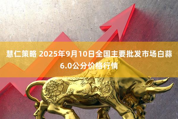 慧仁策略 2025年9月10日全国主要批发市场白蒜6.0公分价格行情